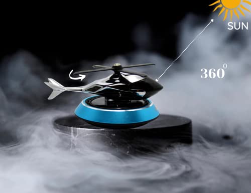 YOURKARTS.COM Car Dashboard Solar Helicopter Wings Rotating On Solar Power Giving Fresh, Drop Aroma With Plant Based Perfume (Blue, 200 G)|B09GTYJRVX