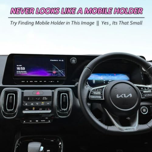 Blackstar Spiro Mag - Magnetic Mobile Phone Holder for Car Dashboard/Bike with 540° Angle Rotation - Phone Mount Stand with Strong & Safe Magnets - Compatible with All Mobiles (MAGSAFE Incompatible)|B0CL39K3WY