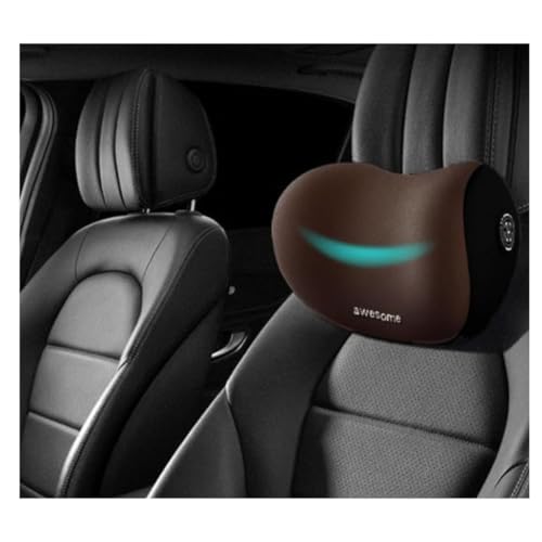 Car Neck Pillow,Neck Pain Relief for Long Drive Car Seat Back Head Rest Memory Foam Pillow for Driving with Adjustable Strap,and Breathable Removable Cover (Brown) (1pcs)|B0DKC4PKXT