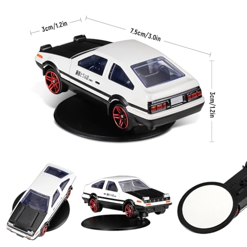 Mini Car Model Drifting AE86 Car Model with Self Adhesive Base,2.95inches Alloy AE86 Initial D Dashboard Decor Charm Desk Decor Room|B0F5LS2GWW