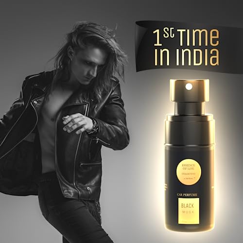AIR-ROMA Black Musk Premium Car Perfume|Fine Fragrance Car Air Freshener|Anti Odour Technology|Car Accessory Interior Fabric Spray | 400+ Long Lasting Air Freshener Scent (60 Ml)|B0CQP3CWDW