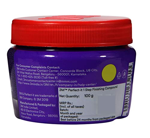 3M Perfect-It 1-Step Finishing Compound (100 g) | Removes Minor Scratches,Foam;Wool,Black|B0156EYZ28