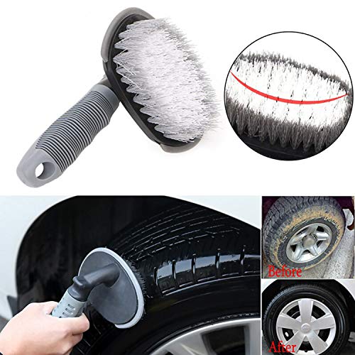 AllExtreme EXCTCB1 T-Type Car Tyre Cleaning Brush Scrubber with Antislip Handle Multi-Functional SUV Tire Wheel Rim Hub Washing Cleaner|B07HQC23X8