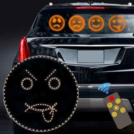 CLOUDSALE Car LED Funny Emoji Light Rear Windows Multifunctional Warning Smiley Light|B0DFMDZ64V