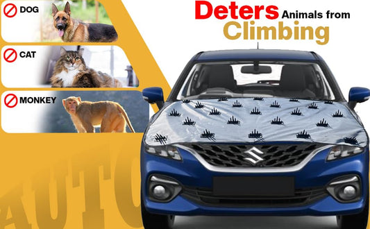 Dustproof Bonnet Spike Car Cover Complete Protection from Street Dogs Cat Monkeys & Wild Animals, compatible with Universal Fit Sedan, Coupe, Hatchback, SUV, Van, Pickup, Crossover, Grey|B0DYFBZ67D