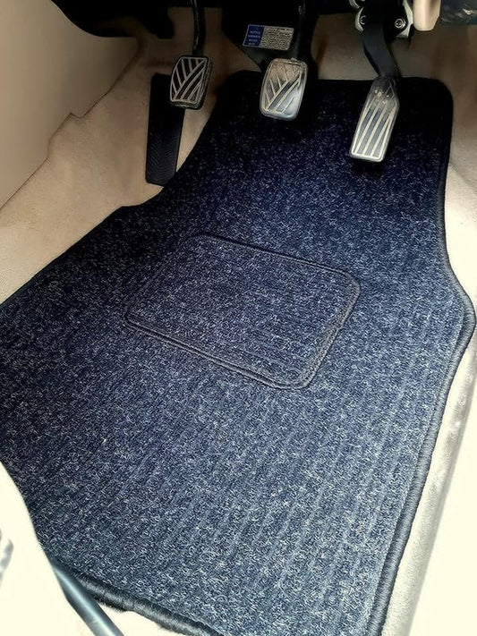 Vocado Black Rubber Carpet Foot Mats, 3D Car Floor mat, All-Weather Car Mats, Waterproof Trim-to Fit Automotive Floor Mats, Universal Fit Carpet Black, Floor Mats fits Most Cars, (Set of 5)|B07DFBWKS8