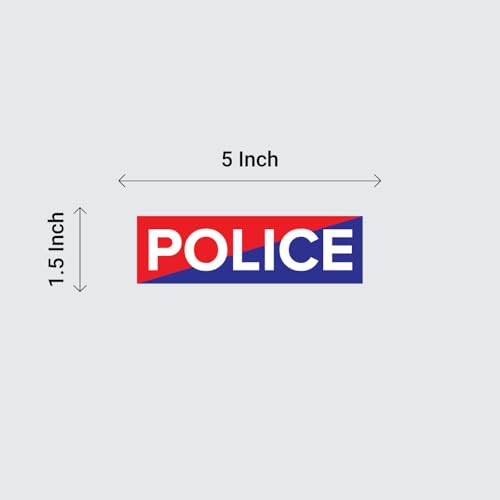 Self-Adhesive Vinyl Sticker 'Police' for Motorbikes and Cars (5 x 1.5 Inches, Waterproof)|B0DV3MGR7B