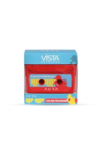 Vista Auto Care Cassette Car Air Freshener – Long-Lasting Car Scent – Vintage Tape Look – Fun Novelty Gift – Fits Any Dashboard | Nostalgic Freshness - 26g (Hiphop)|B0FPGMPST7