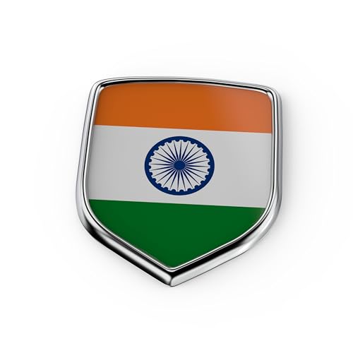 GFX Tiranga/Indian National Flag Sticker (12X9X3cm), 3D Chrome Design for Universal Car, Bike and Truck - All Four Wheeler Exterior Waterproof Self-Adhesive Sticker, Made Vinyl|B0DH8D68XB
