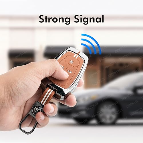 SHOPOFLUX Key Cover Compatible with Tata Nexon | Harrier | Safari | Altroz | Tigor | EV | Punch | Tiago EV Electric 4 Button Smart Key|B0FBMCJSWS
