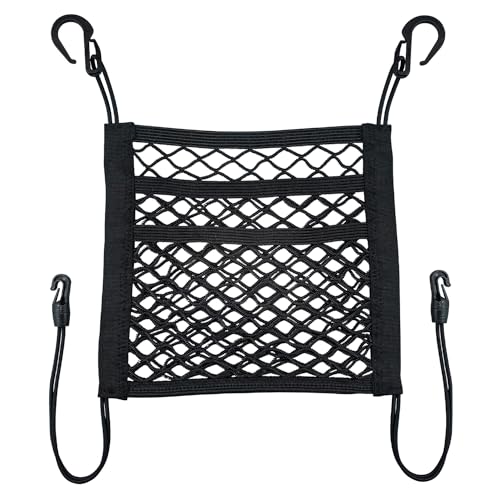 Polyester SEAT BACK ORGANIZER 30X27 CM CAR NET POCKET, Automobiles, Black|B09Q7ZHFTL