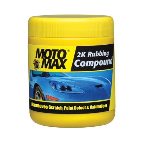 Motomax 2K Rubbing Compound 200g | Removes Minor Scratches, Swirl Marks, Paint defect and Oxidization from metal surfaces on Cars, Bike, Motorbikes | Removes dirt, grime, stains to make surface glossy|B00XRCAECW