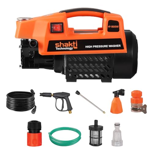Shakti Technology S3 High Pressure Car Washer Machine 1800 Watts and Pressure 120 Bar for Cleaning Car, Bike & Home (S3)|B0BBWJFK5C