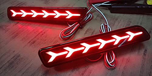 Car Reflector LED Brake 6 Arrow Design Light for Bumper Rear/Back Drl with Wiring|B09T73RMYP