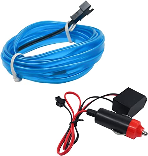 AutoBizarre Blue Color 5 Meters Car Interior Decoration Cold Light Line Electroluminescent Ambient Lighting EL Wire (Works with All Cars) (Blue)|B0C5W2SNXZ