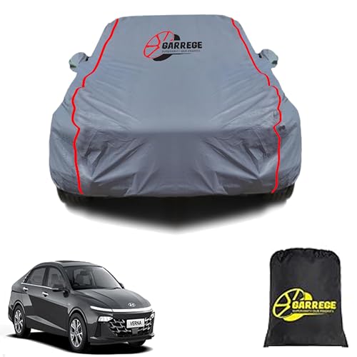 New Verna Car Cover Waterproof with Free Bag and All Weather for Car Cover,100% Waterproof Outdoor Car Covers Rain Snow Uv Dust Protection. Custom Fit,Grey|B0CNYWBLH2