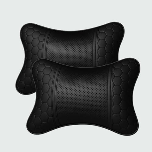 Adroitz Neck Cushion (Black, Pack of 2) Material: Faux Leather|B07F77LZ2S