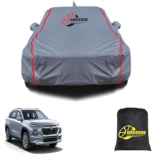 Maruti Grand Vitara Car Cover for Waterproof All Weather,Outdoor Full Cover Rain Sun Uv Protection with Inner Side Ultra Soft Cotton Layers with Blue Piping&Mirror with Anteena Packet|B0CCSF57N8