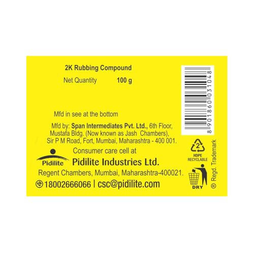 Motomax 2K Rubbing Compound 100g | Removes Minor Scratches, Swirl Marks, Paint defect and Oxidization from metal surfaces on Cars, Bike, Motorbikes | Removes dirt, grime, stains to make surface glossy|B077TQRPZS