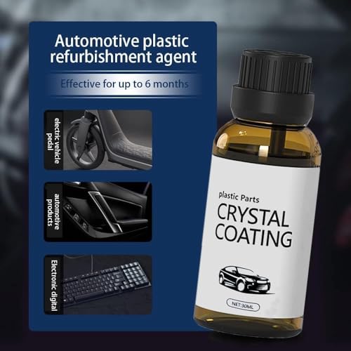 KROYWEN Crystal Coating for Car and Bike Plastic Parts | 30ml PVC Restorer and Revitalizing Coating Agent | Maintenance Dashboard Plastic Cleaner Polish Shining | Pack of 2|B0F48ZRKBH