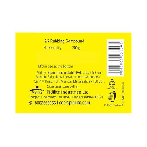 Motomax 2K Rubbing Compound 200g | Removes Minor Scratches, Swirl Marks, Paint defect and Oxidization from metal surfaces on Cars, Bike, Motorbikes | Removes dirt, grime, stains to make surface glossy|B00XRCAECW