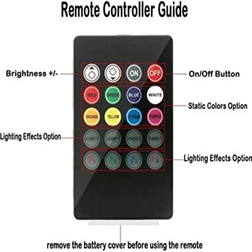 Gomechanic Atmosphere Lights with 12x4 LED Strip Light 48 LEDs, DC 12V Multicolour Interior Ambient Lighting Kit Featuring Sound Active Function, Wireless Remote Control Works for All car|B09CGLP96C