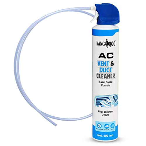 Kangaroo® Car AC Vent & Duct Cleaner Odour Neutralizer Spray Form with Long No-sal Pipe for Effective Cleaning 400 ml - Pack of 1|B08Z8C8ZSL