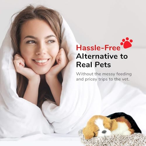 Sleeping Dog Dashboard Decor Realistic Puppy Figurine for Car | ABS Sleeping Dog Ornament with Charcoal Cushion, Cute Car Interior Toy, Pack of 1|B0FRY4BT9C