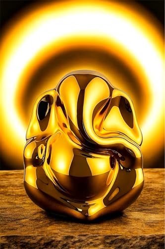 House of Bless Ganesha Idol 6cm-Gold Metal Ganapati Statue for Car Dashboard,Home Pooja Room,Office/Study Table & Gifting,Ganesha Idol (Golden, 6 cm)|B0FLWJNYPG