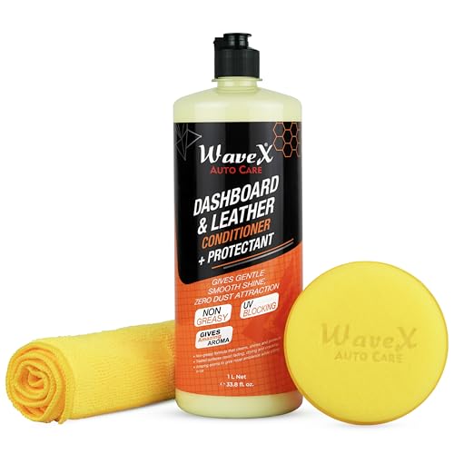 Wavex Dashboard Polish and Leather Conditioner + Protectant (1L) Car Dashboard Polish | Car Polish for Interior Plastic, Leather, Vinyl & Rubber | Dashboard Polish that Protects, Shines & Conditions|B00XCCQ0RK