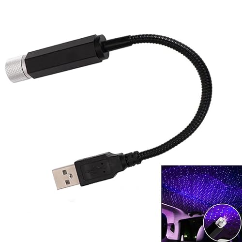 GLUN® Interior Car & Room Roof Star Laser, LED Starry Laser Atmosphere Ambient Projector Light USB Port, Night Home Decoration Galaxy Light Pack of 1|B0F298BFV3