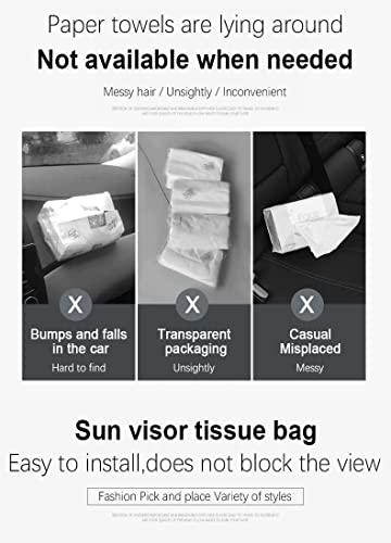 Detachi Car Tissue Holder, Sun Visor Napkin Holder, Car Visor Tissue Holder, Tissue Holder for Car (Beige)|B09JMYT71R