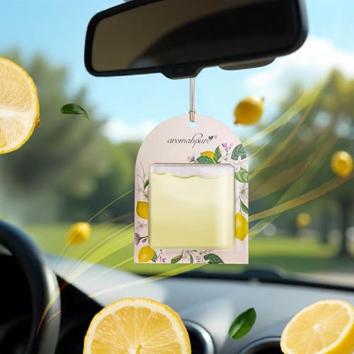 Aromahpure Gel Wink Hanging Car Perfume - Lemon Zest | Long-Lasting Gel Based Car Air Freshener | Car Accessories | Last Up to 30 Days|B0DNK4X229