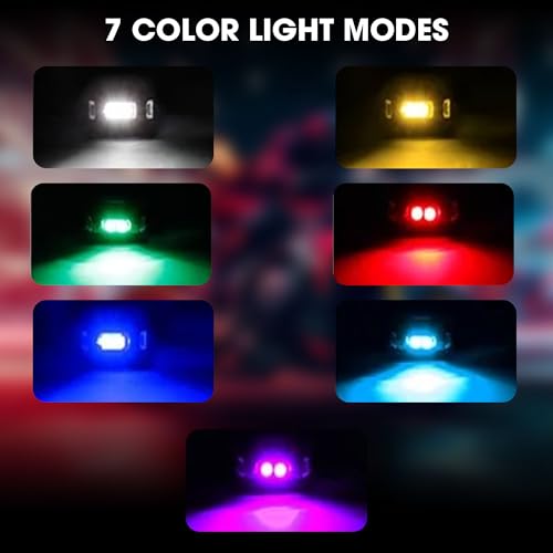 OTO2EYE Pack of 1 Aluminium Airplane Light (7 Colors) Waterproof Universal Warning Signal Blinker Led Strobe Rechargeable Safety Light for Bike Motorcycles Cars Bicycle Drones Helmet|B0DBRLZJHR