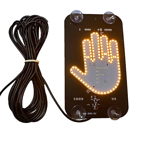 LED Middle Finger Sign for Car, Truck, Thank You Lights, Thumb Up Down Light, Cool Car Interior Light to Express Yourself, Cool Funny Car Accessories Gadgets|B0BG7L1MF1