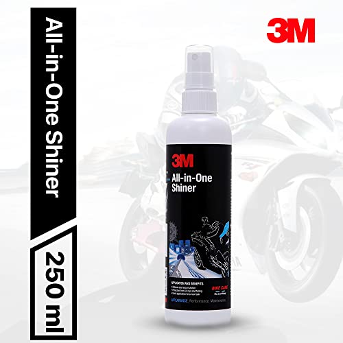 3M All-in-One Shiner (250 ml) | Restore shine on plastic & leather parts on Bikes | Reduce Dust accumulation|B015OJJR64