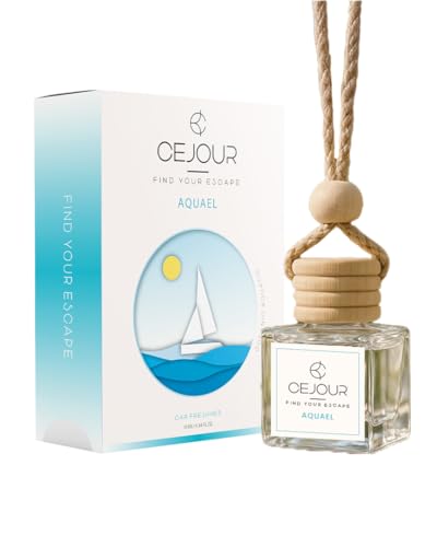 AQUAEL Oceanic Car Perfume Diffuser – 10 ml | Up to 60 Days Freshness | Luxury Hanging Car Perfume | Long-Lasting Fresh Fragrance | Premium Car Accessories|B0FHPW7FT6