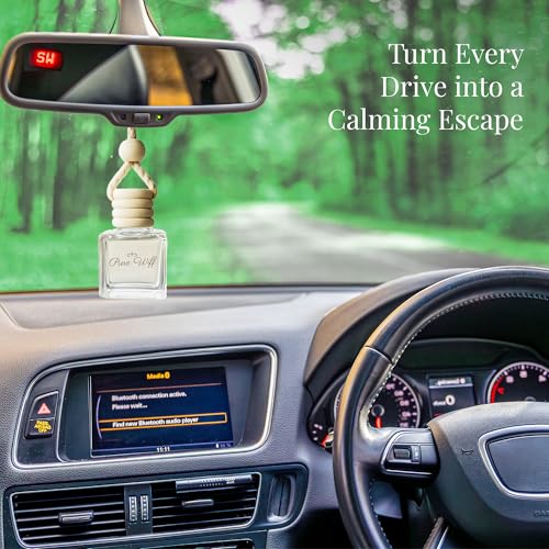 Lemon Car Perfume Diffuser – 10ML Long Lasting Hanging Car Air freshener | Premium Natural Car Fragrance Oils in Glass Bottle with Wooden Diffuser Cap | Lasts up to 75 Days | IFRA Certified|B0DK9KS24F