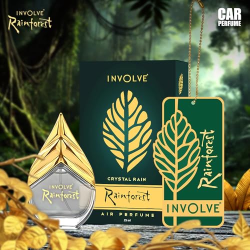 Involve Rainforest Premium Edition – Crystal Rain Car Perfume | Luxury Air Freshener Spray – 25 ml | Long-Lasting Fine Fragrance | Car Accessories interior | Car accessories 2025|B0FQPD59H7