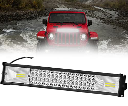 FABTEC Car LED Focus High Power LED Bar Light Spot + Flood Beam CREE LED Fog Light Beam Light Off-Roading for All Cars Bar light [96 LED 21 INCH]|B085NLB4CT