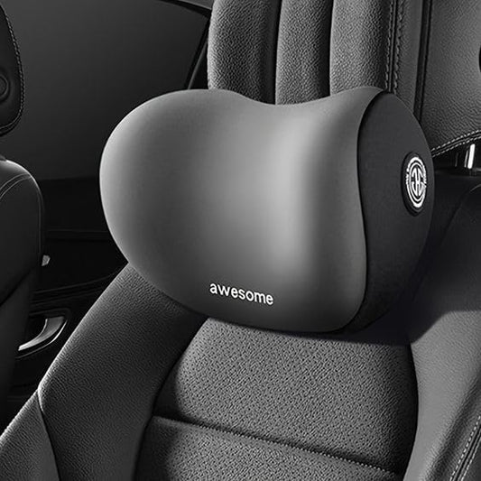 Car Neck Pillow Neck Supporter Adjustable Strap & Removable Breathable Cover Memory Foam Pillow Cervical Support for Car & Office Head Rest Cushion Neck Pain Relief for Long Drive, Black|B0FF9QBSCG