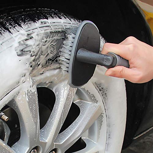 AllExtreme EXCTCB1 T-Type Car Tyre Cleaning Brush Scrubber with Antislip Handle Multi-Functional SUV Tire Wheel Rim Hub Washing Cleaner|B07HQC23X8