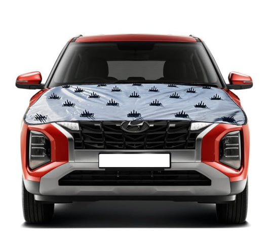 Dustproof Bonnet Spike Car Cover Complete Protection from Street Dogs Cat Monkeys & Wild Animals, compatible with Universal Fit Sedan, Coupe, Hatchback, SUV, Van, Pickup, Crossover, Grey|B0DYFBZ67D