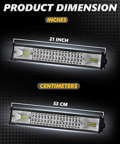 FABTEC Car LED Focus High Power LED Bar Light Spot + Flood Beam CREE LED Fog Light Beam Light Off-Roading for All Cars Bar light [96 LED 21 INCH]|B085NLB4CT