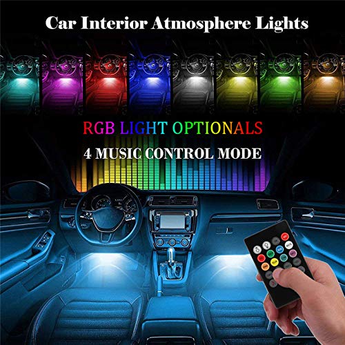 AutoBizarre 12 LED Multicolor Music Controlled Sound Activated for Car Interior Atmosphere Light (Works with All Cars)|B086PL2Q8T
