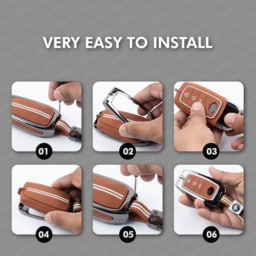 SHOPOFLUX Key Cover Compatible with Tata Nexon | Harrier | Safari | Altroz | Tigor | EV | Punch | Tiago EV Electric 4 Button Smart Key|B0FBMCJSWS