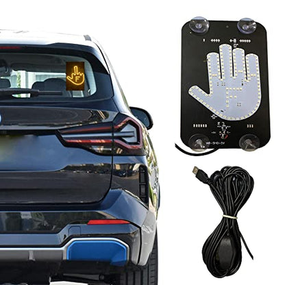 LED Middle Finger Sign for Car, Truck, Thank You Lights, Thumb Up Down Light, Cool Car Interior Light to Express Yourself, Cool Funny Car Accessories Gadgets|B0BG7L1MF1