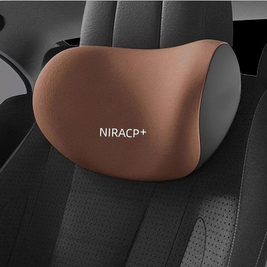Car Neck Pillow,Neck Pain Relief for Long Drive Car Seat Back Head Rest Memory Foam Pillow for Driving with Adjustable Strap,and Breathable Removable Cover (Brown) (1pcs)|B0DKC4PKXT