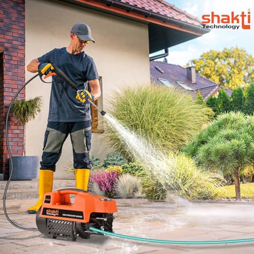 Shakti Technology S3 High Pressure Car Washer Machine 1800 Watts and Pressure 120 Bar for Cleaning Car, Bike & Home (S3)|B0BBWJFK5C