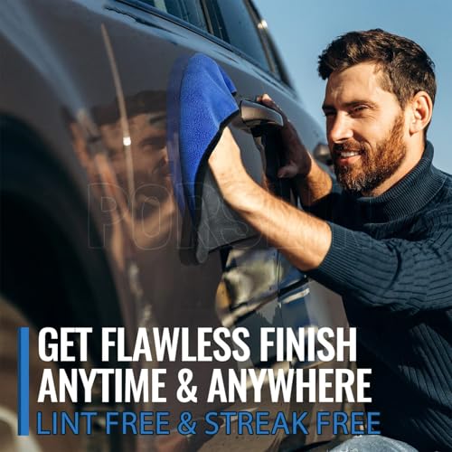 Porslin 5 Pcs Microfiber Car Duster Kit - Extendable Long Handle Car Cleaning Accessories - Interior & Exterior Detailing Brush Set - Scratch & Lint Free,Perfect for Cars,SUVs,Motorcycles,Home,Grey|B0D5D29R1B